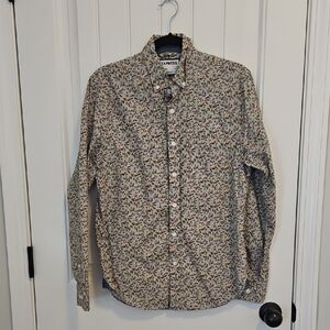 Express Men's Floral Button-Down Shirt - Multicolor